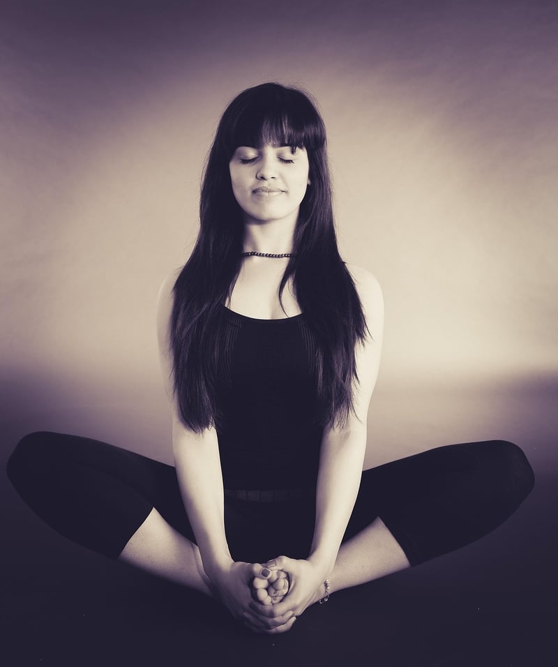 Woman meditating in nature
